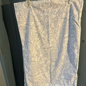 Land Of Nod White/Blue Standard Pillowcase (Set of 2)